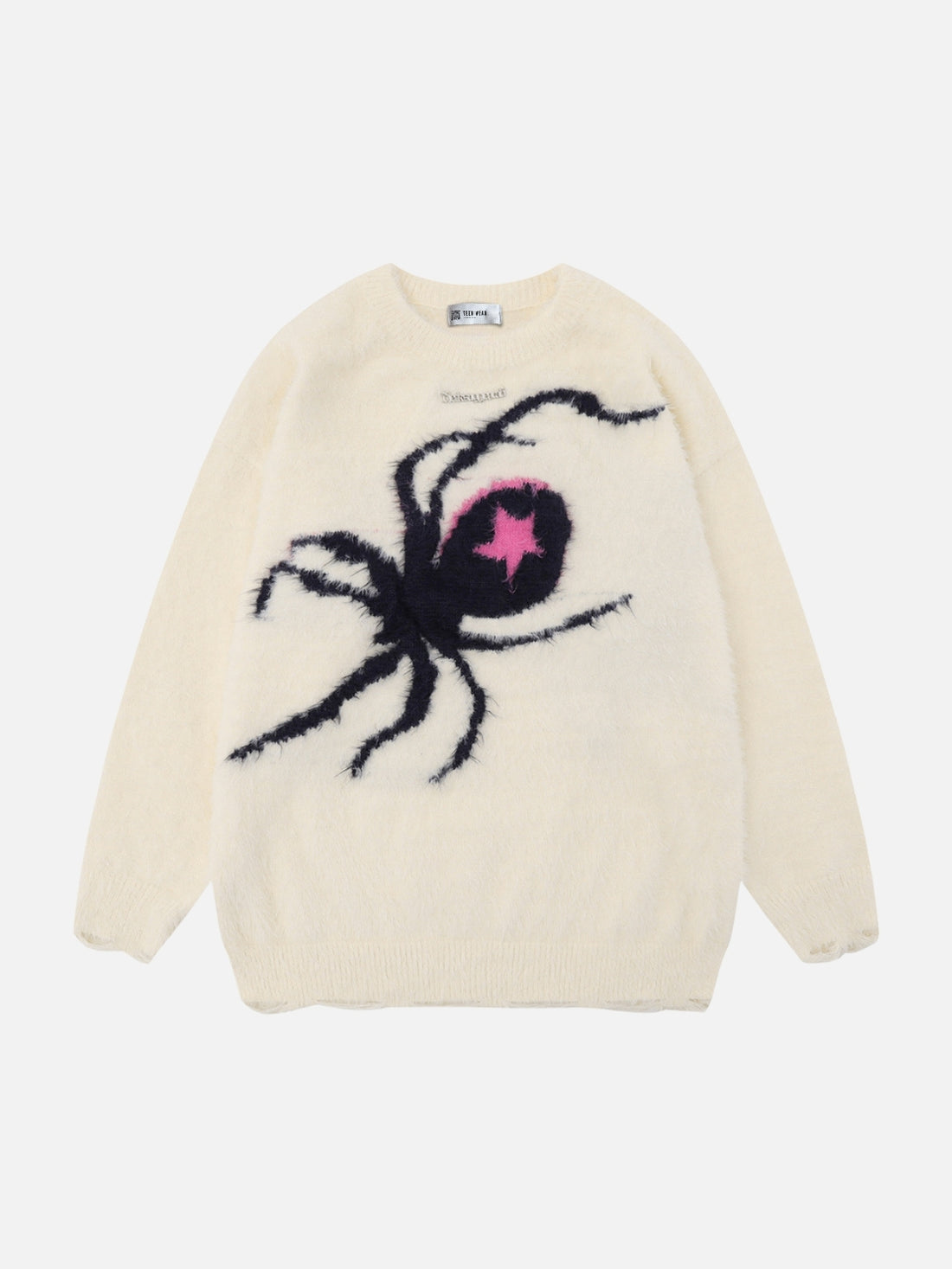 SPIDER STAR - Oversized Graphic Sweater Black | TEENWEAR.EU