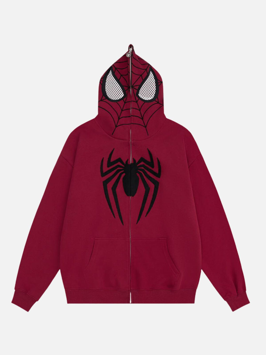 SPIDER - Embroidered Zip Up Hoodie Black | Teenwear.eu