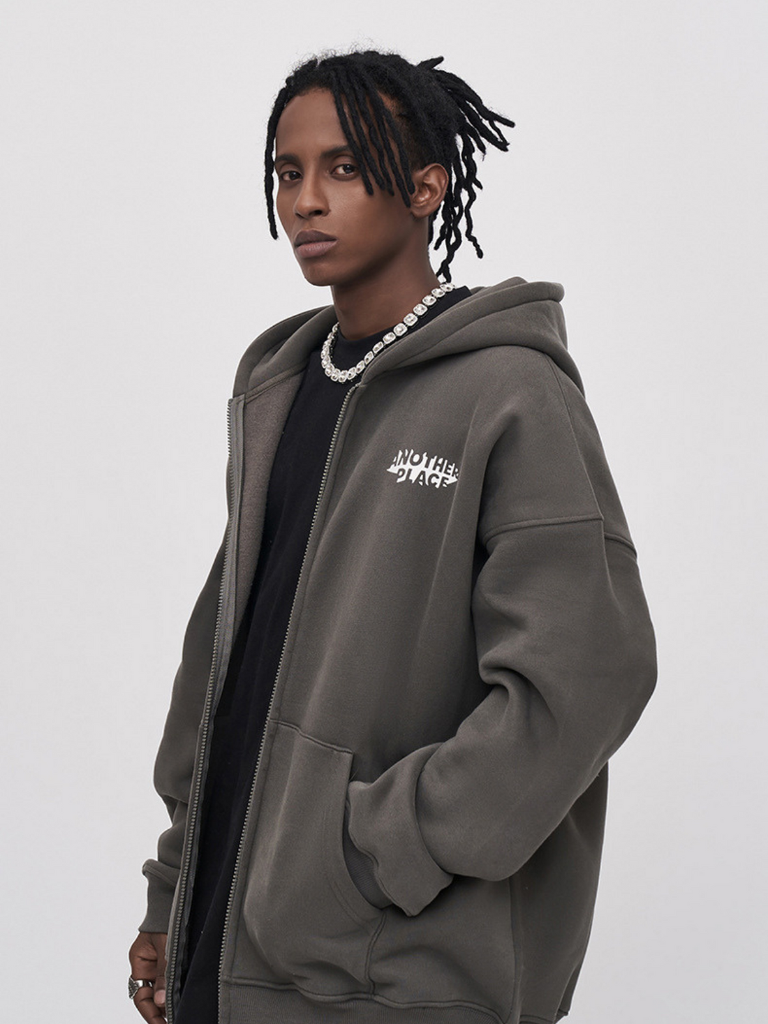 ANOTHER - Printed Zip Up Hoodie | Teenwear.eu