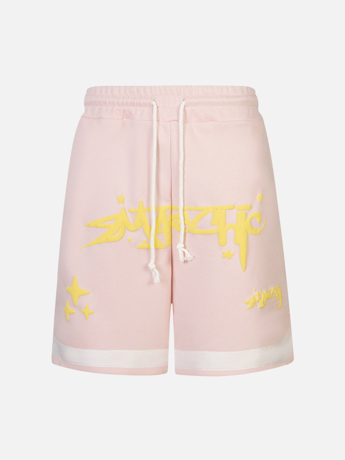 SLAYS - Loose Cotton Graphic Shorts Pink | TEENWEAR.EU