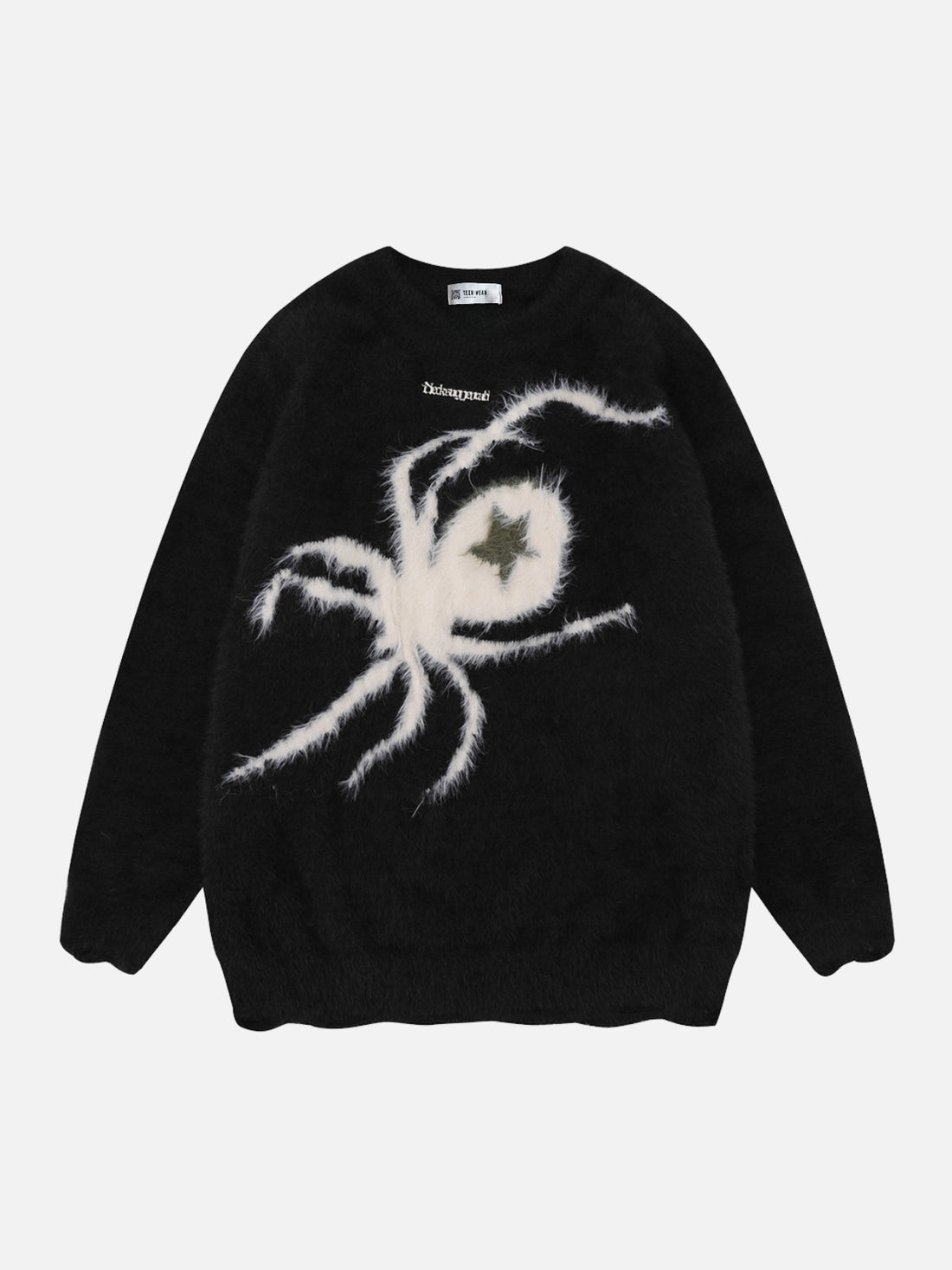 SPIDER STAR - Oversized Graphic Sweater Black | TEENWEAR.EU