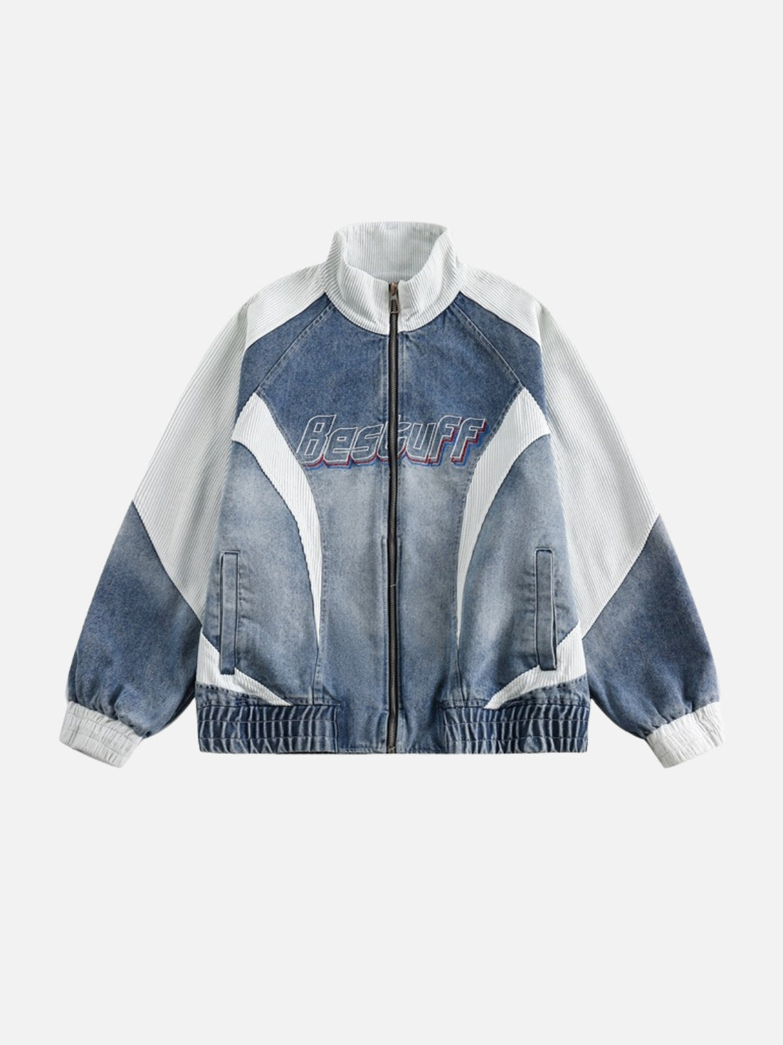 BESTUFF - Denim Patchwork Jacket Blue | Teenwear.eu