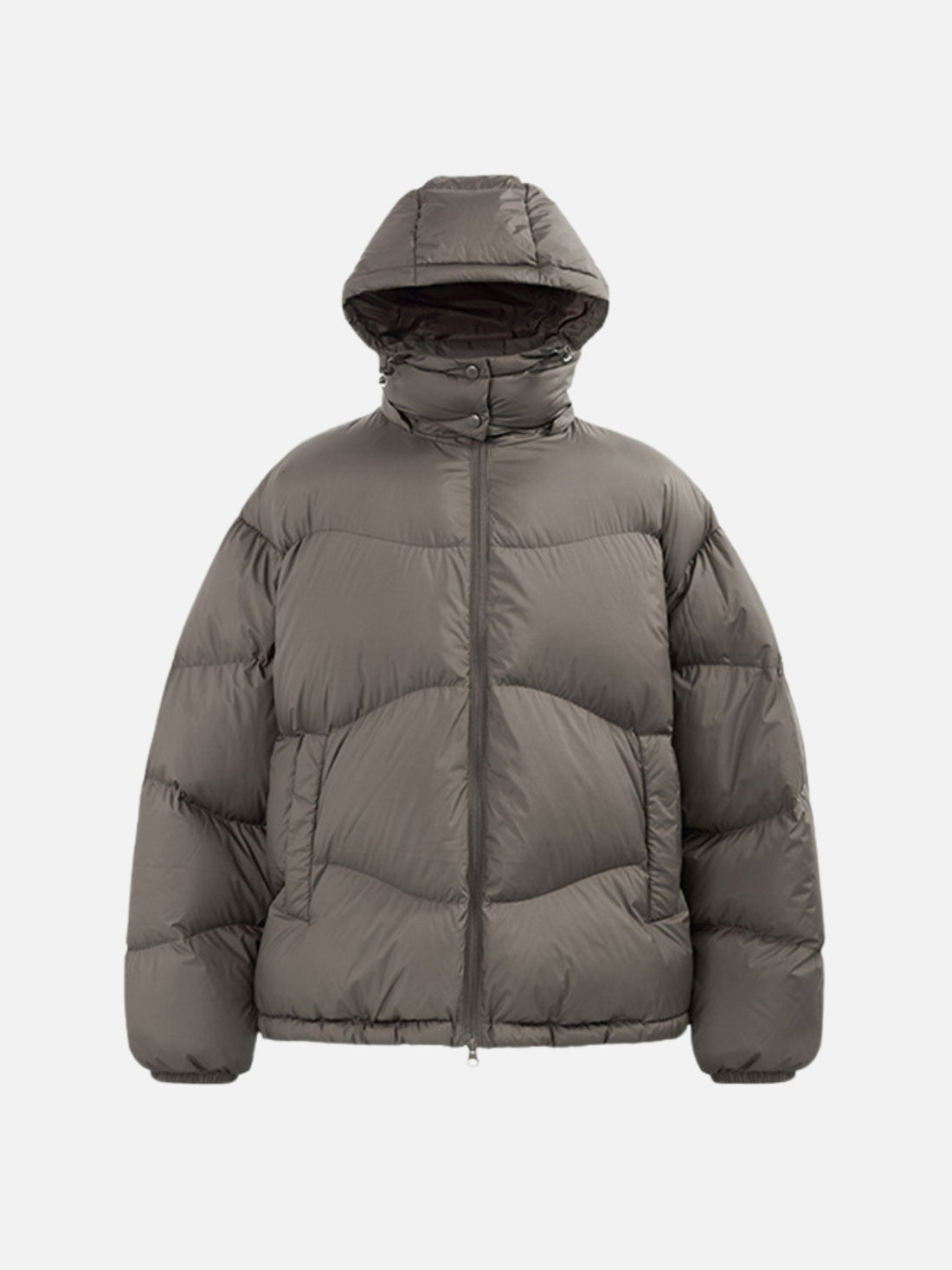 BASED - Puffer Premium Oversized Basic Jacket Brown | TEENWEAR.EU