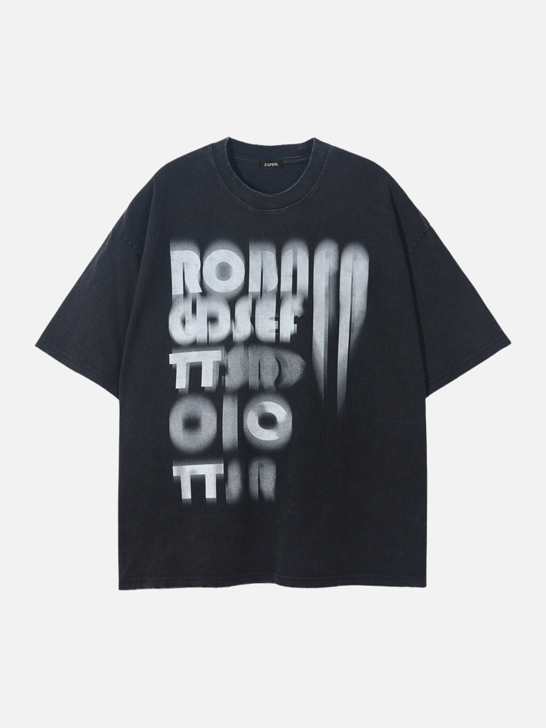 ROBAP - Oversized Print T-Shirt Black | Teenwear.eu