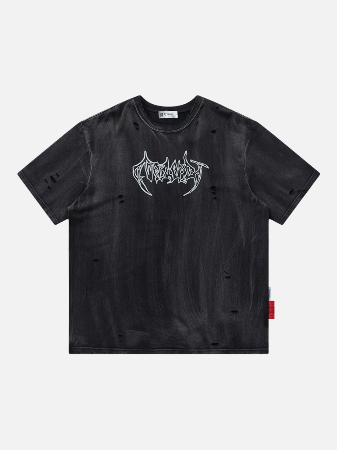 JAKOO - Oversized Graphic Ripped T-Shirt Black | TEENWEAR.EU