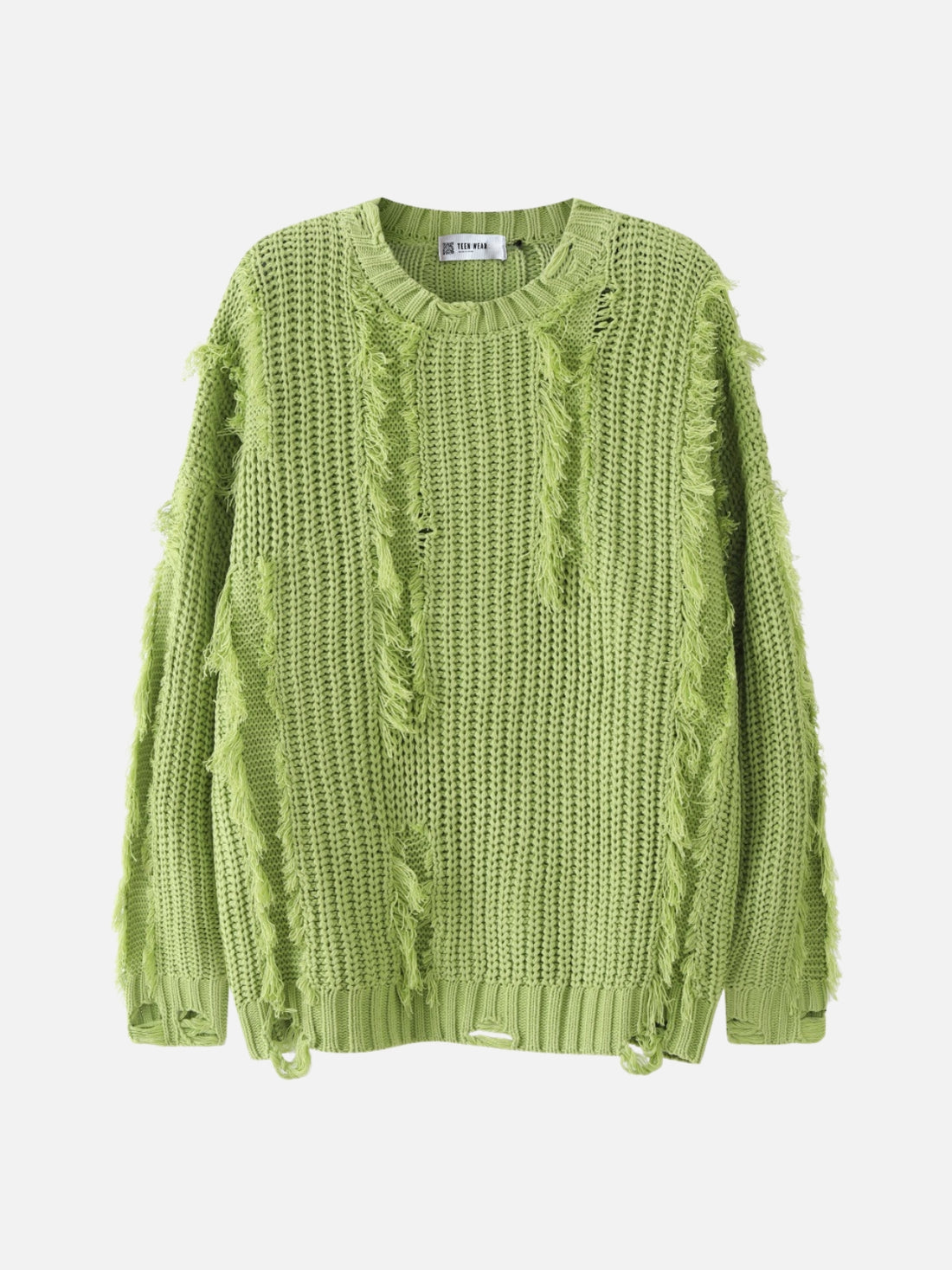 NITES - Oversized Embroidered Sweater Green | TEENWEAR.EU