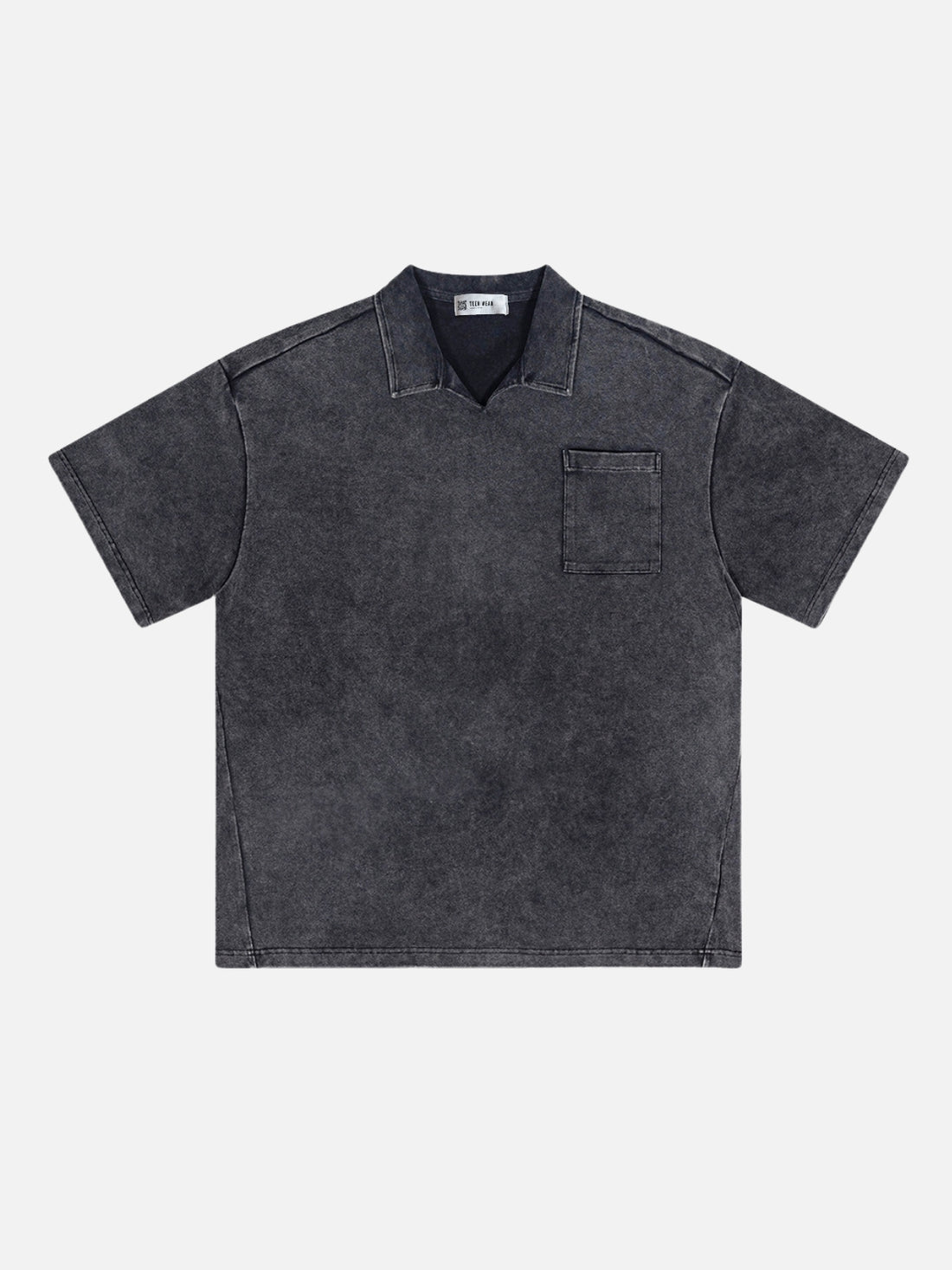 FADED - Oversized Basic Polo Shirt Blue | TEENWEAR.EU