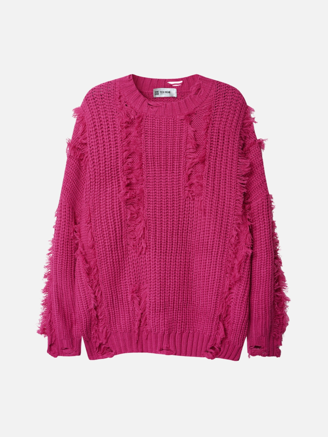 NITES - Oversized Embroidered Sweater Pink | TEENWEAR.EU