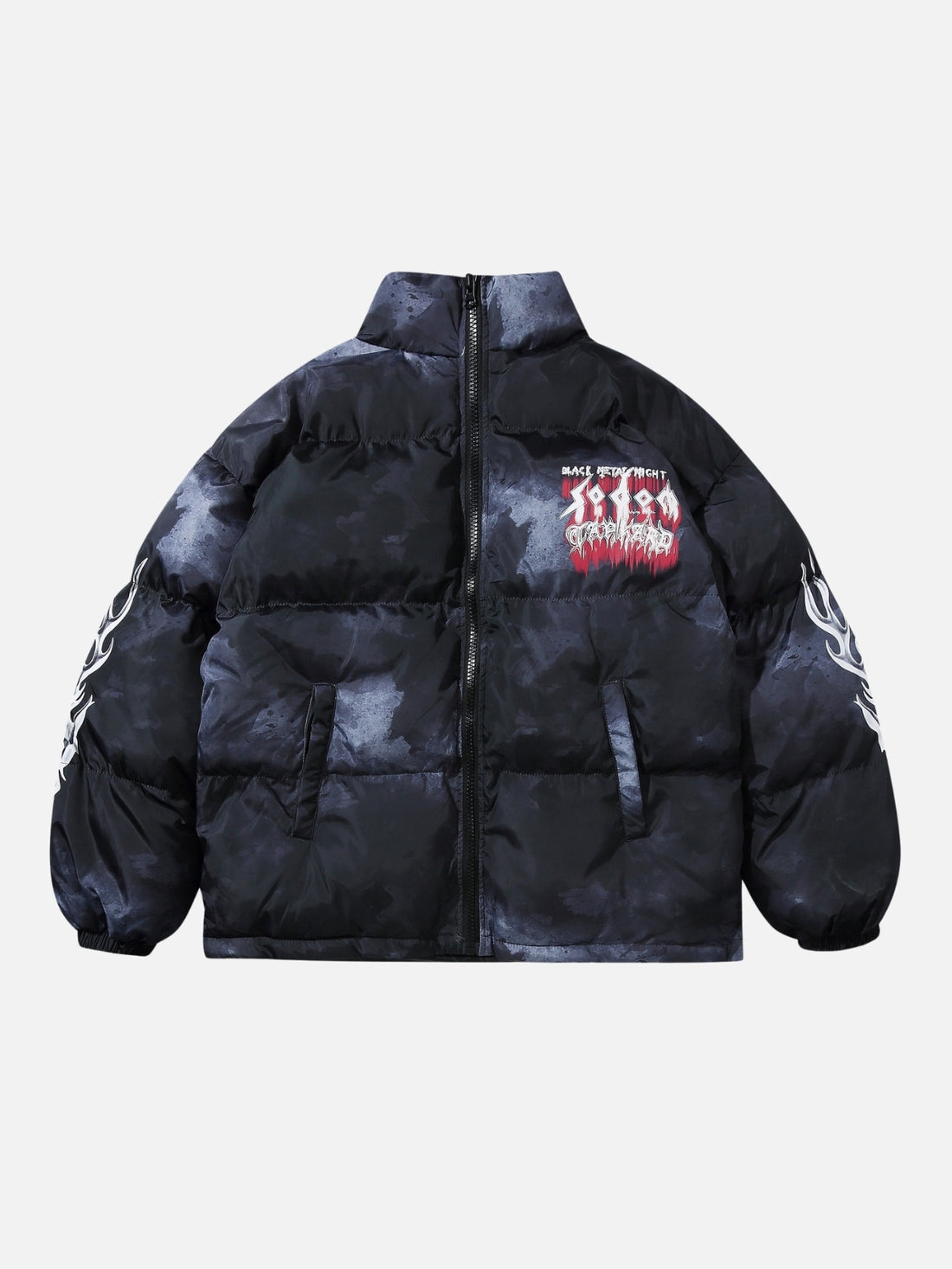 DREATH - Puffer Graphic Jacket Black | TEENWEAR.EU