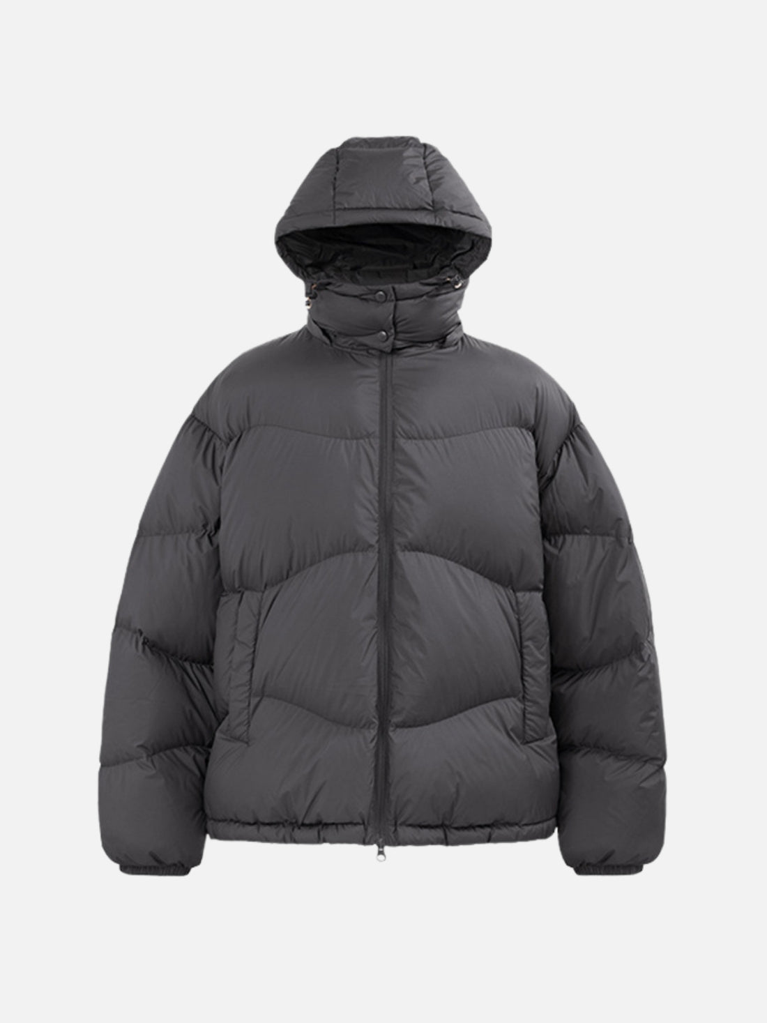 BASED - Puffer Premium Oversized Basic Jacket Grey | TEENWEAR.EU