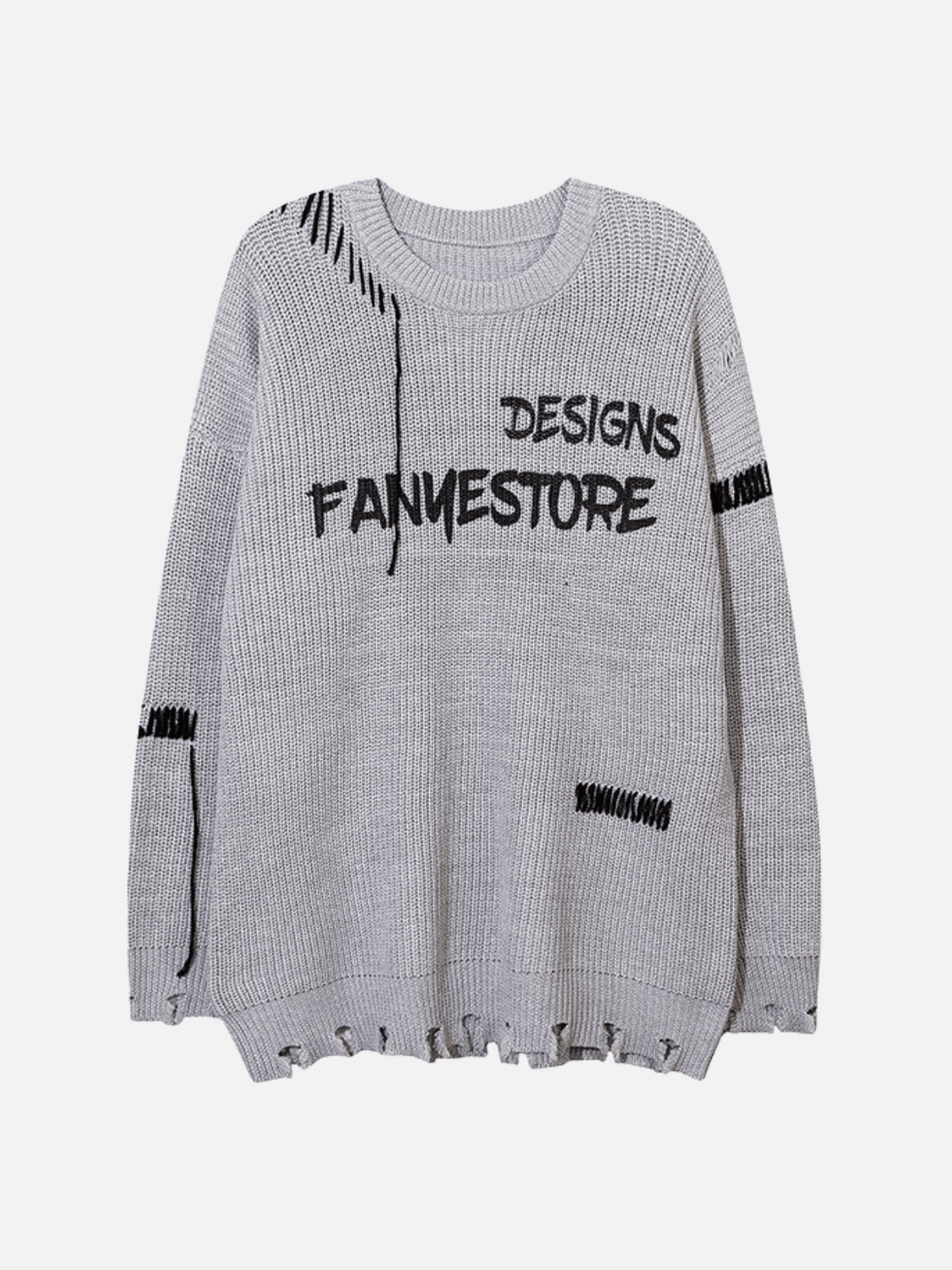 FANNESTORE - Oversized Graphic Sweater White | TEENWEAR.EU