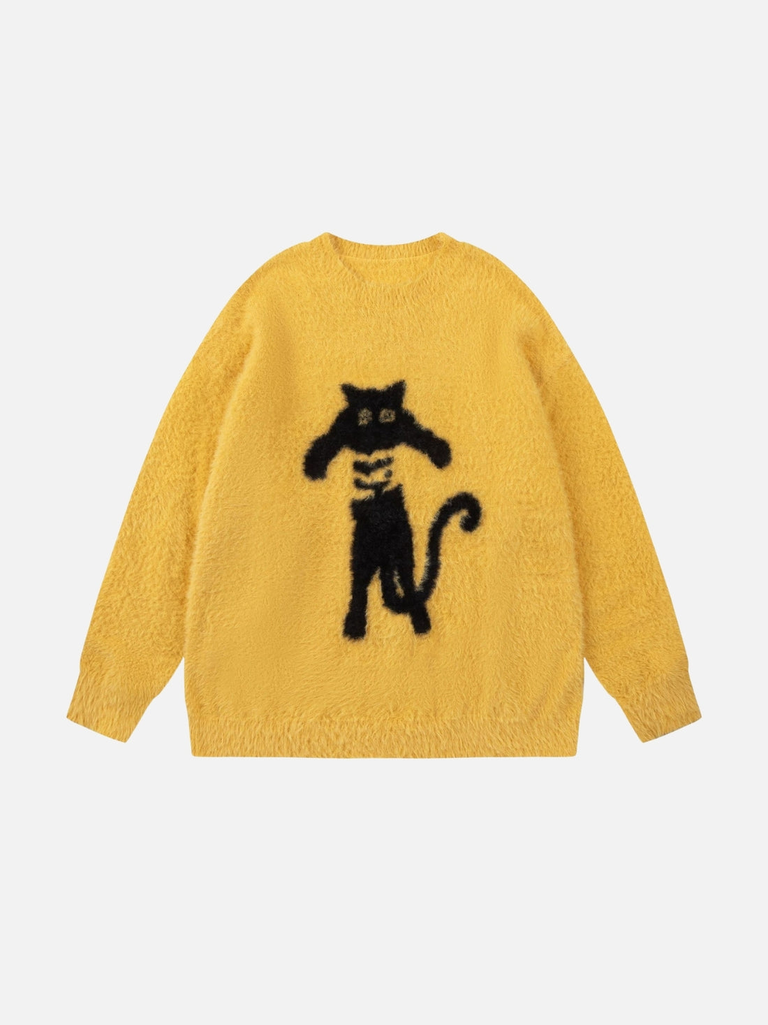 CATTY - Oversized Graphic Sweater Yellow | TEENWEAR.EU