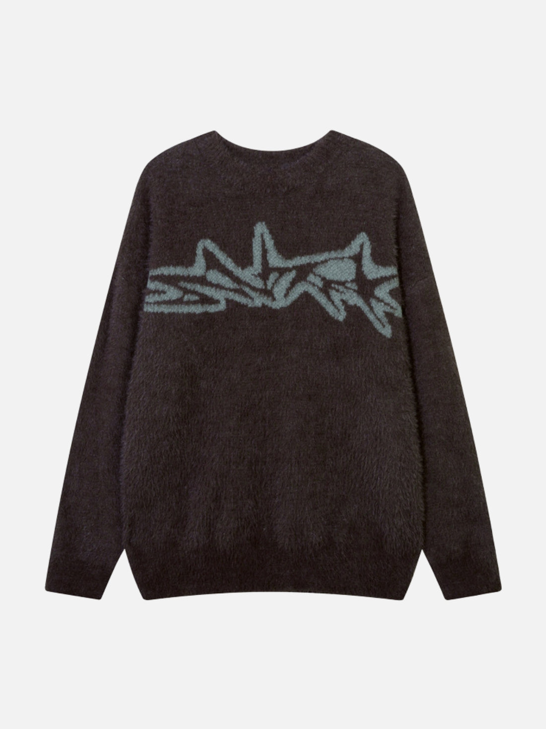 BLURRED STAR - Oversized Graphic Sweater Grey | TEENWEAR.EU