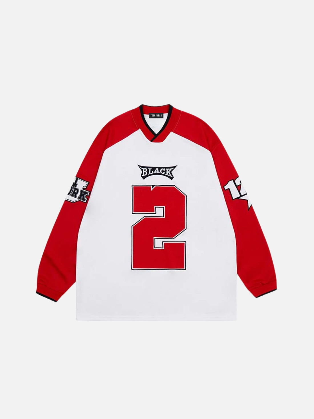 TEAMMATE - Oversized Print Long Sleeve Jersey Red | TEENWEAR.EU