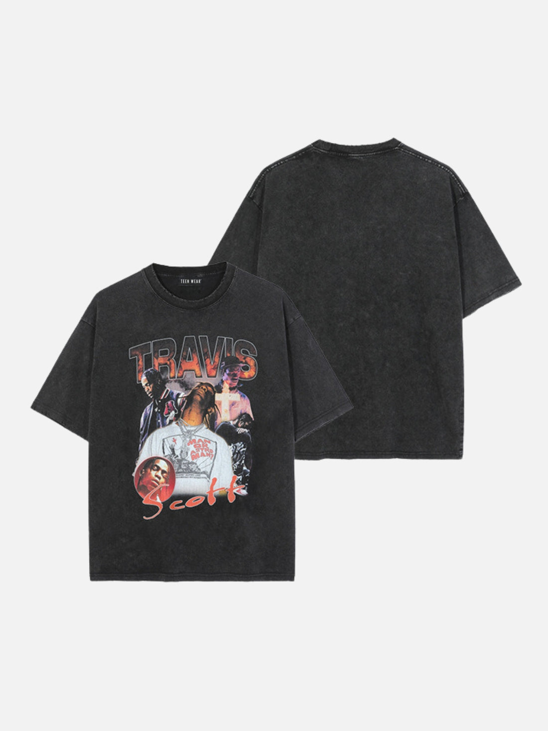 TRAVIS - Oversized Print T-Shirt Black | TEENWEAR.EU