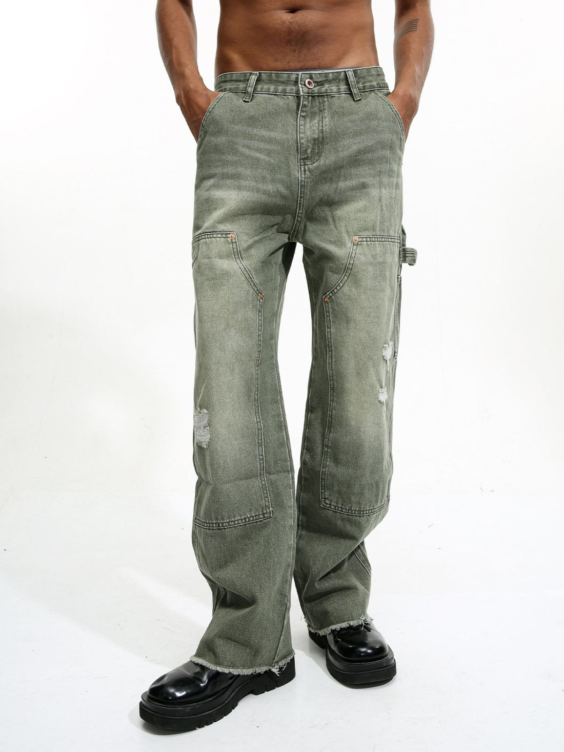 LUMBER - Straight Cargo Ripped Basic Jeans | TEENWEAR.EU