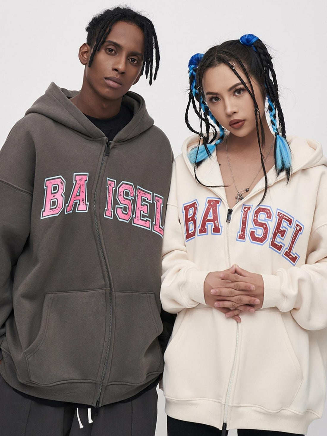 BAISEL - Print Zip Up Hoodie | TEENWEAR.EU