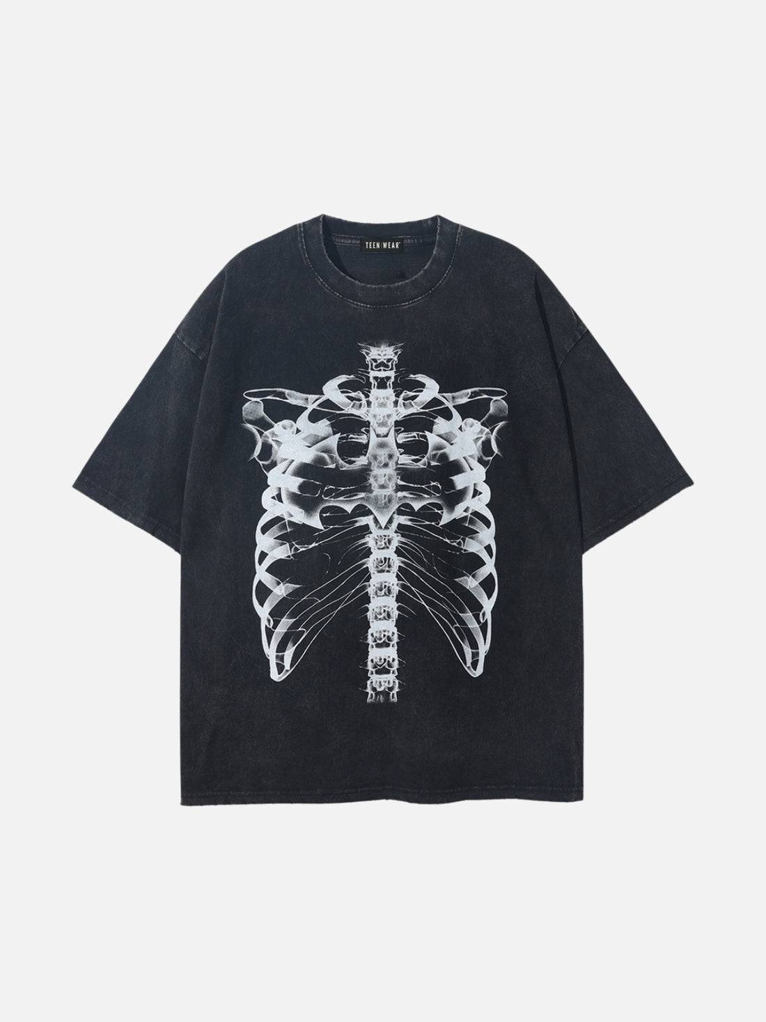 XRAY - Oversized Print T-Shirt Washed Black | TEENWEAR.EU