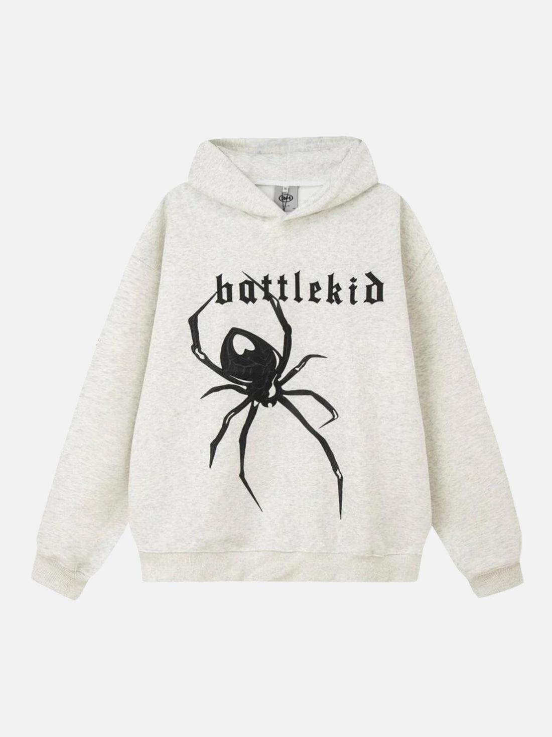 BATTLEKID - Oversized Print Hoodie Grey | TEENWEAR.EU