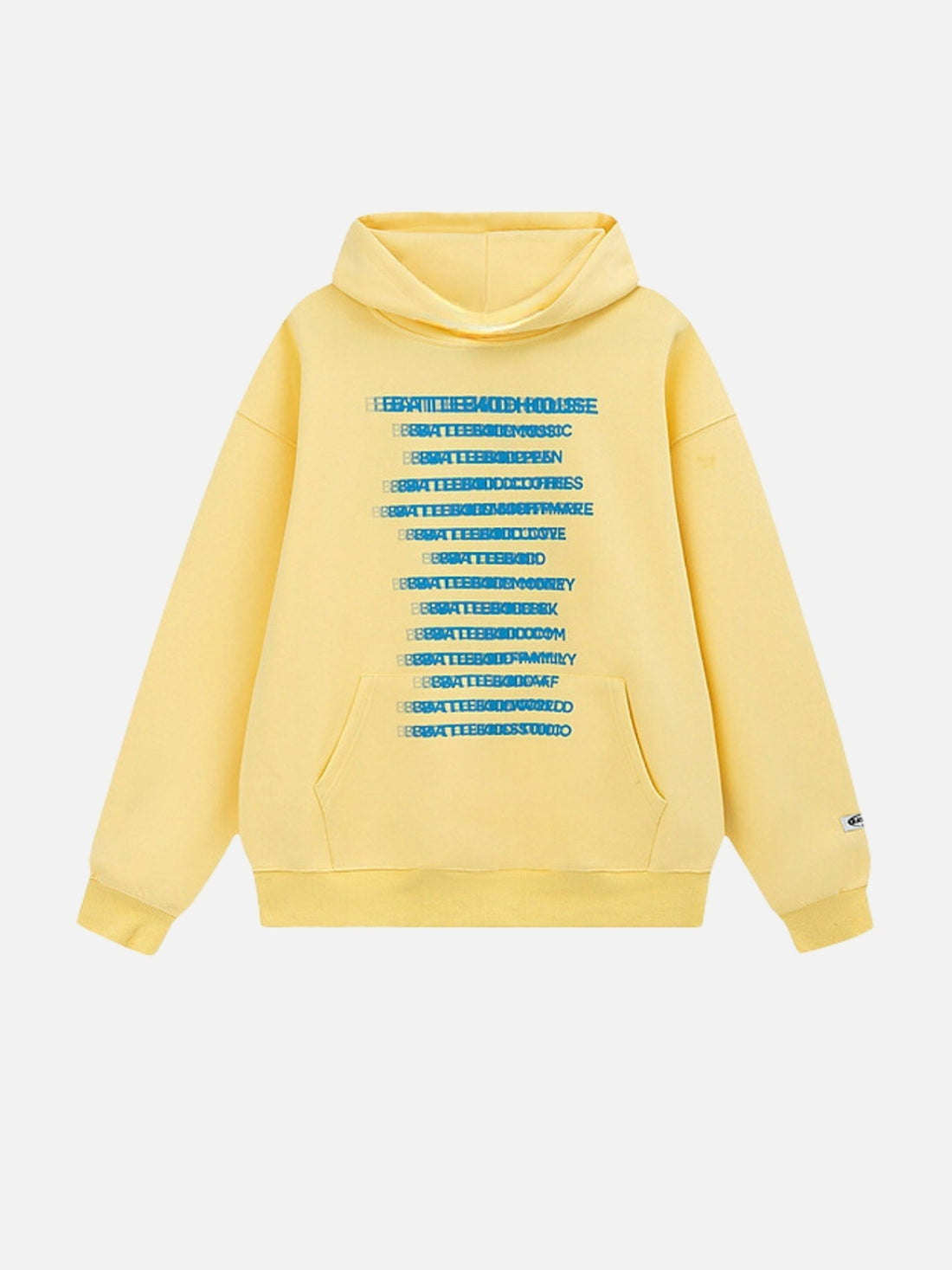 TEXTED - Oversized Graphic Hoodie Yellow | TEENWEAR.EU