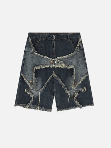 TORNEDY - Baggy Embroidered Shorts