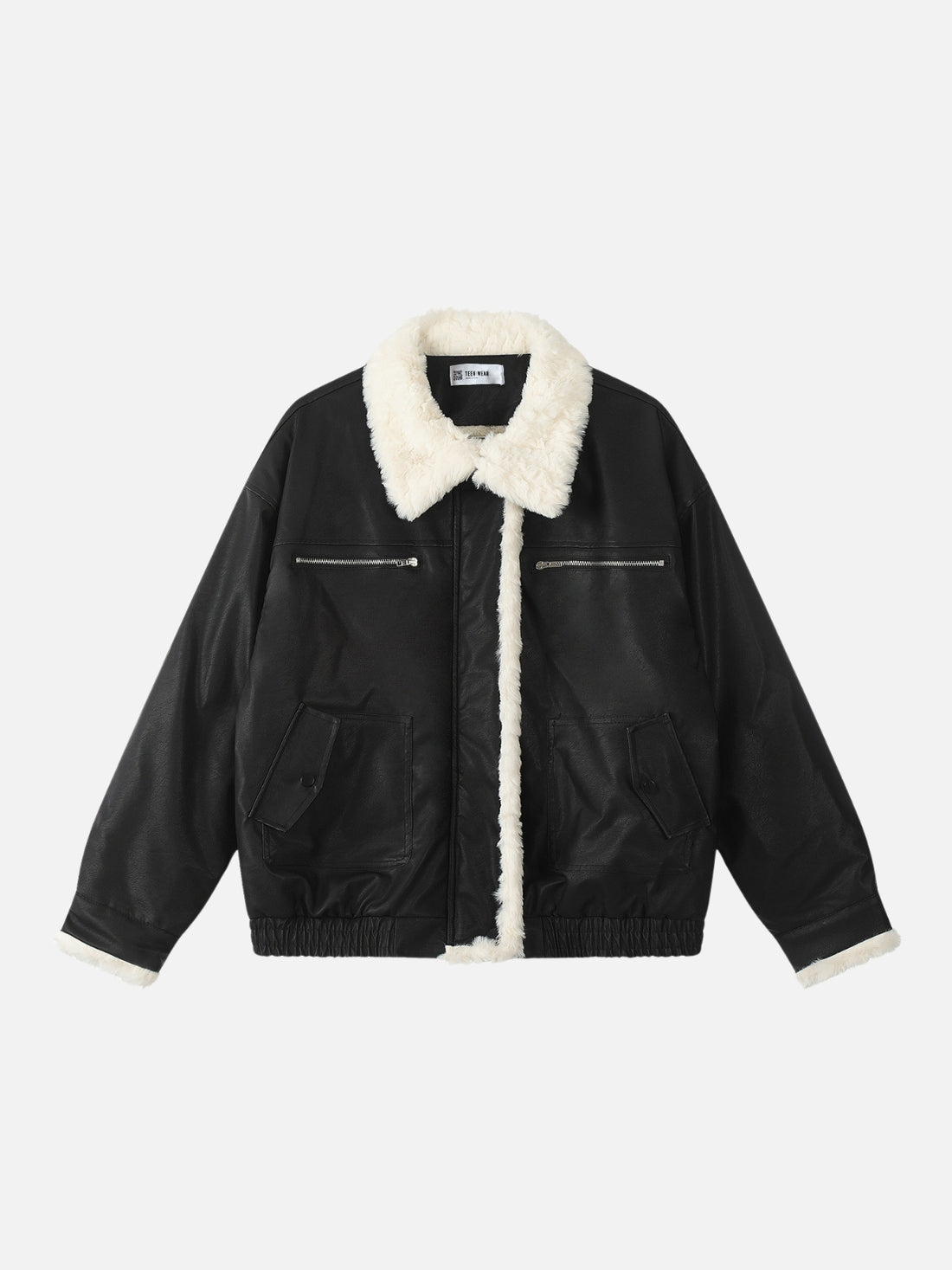 SHEEP - Cropped Basic Casual Jacket Black | TEENWEAR.EU