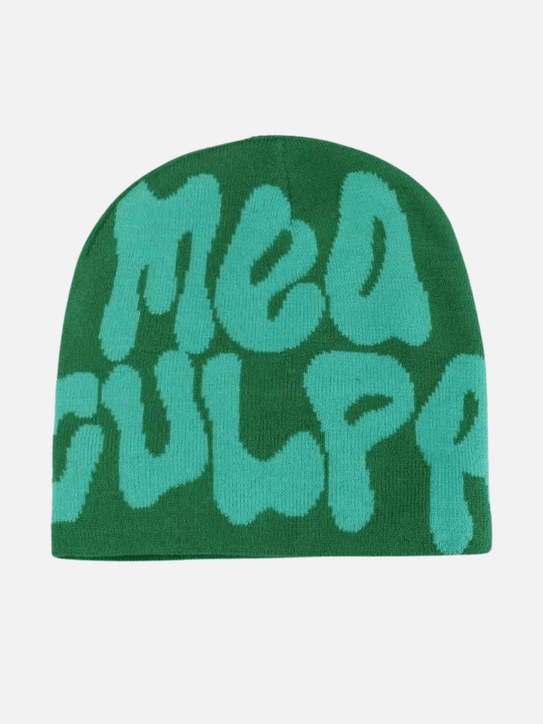 MEA CULPA - Graphic Beanie Green One Size | TEENWEAR.EU