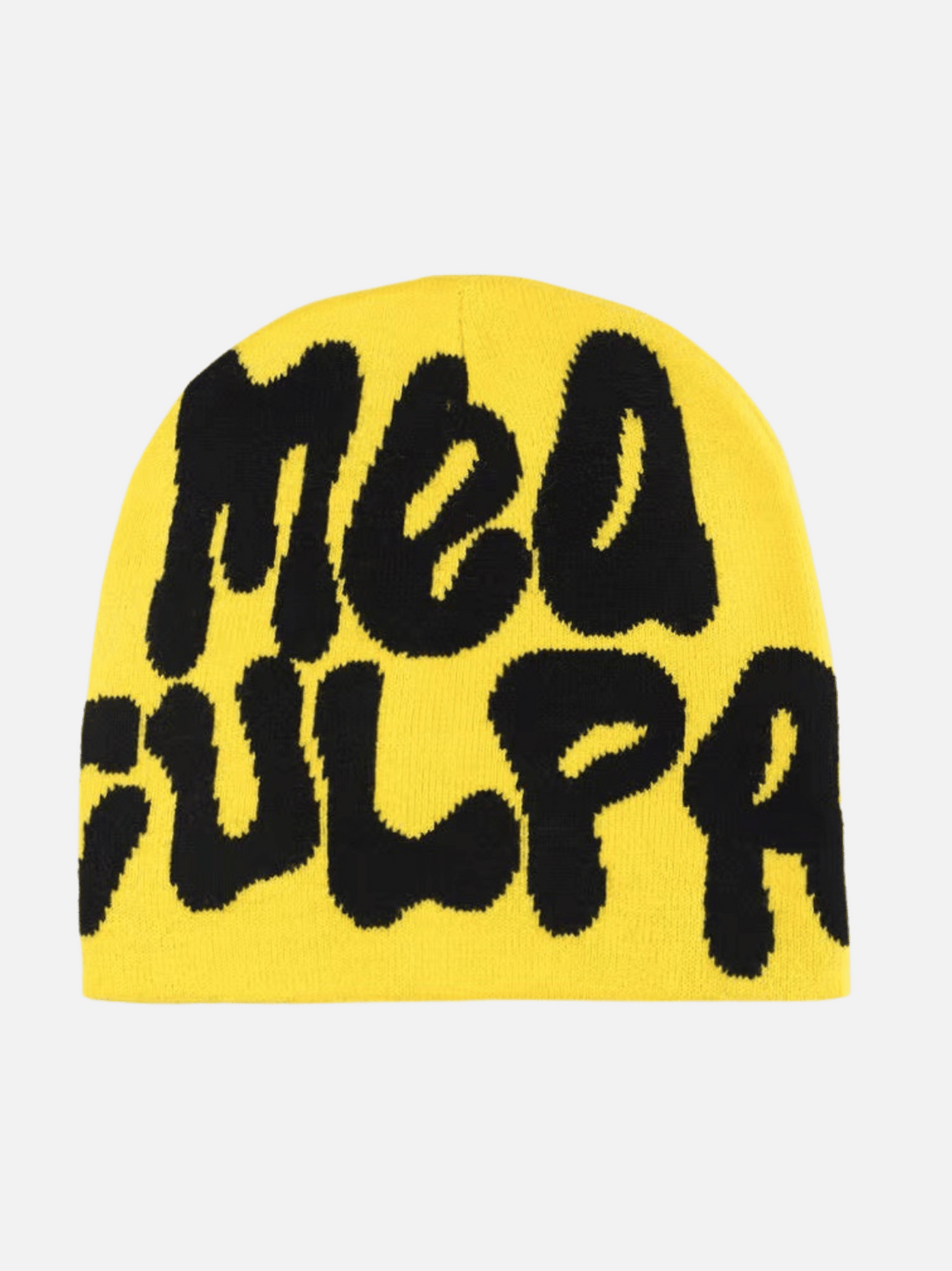 MEA CULPA - Graphic Beanie Yellow One Size | TEENWEAR.EU