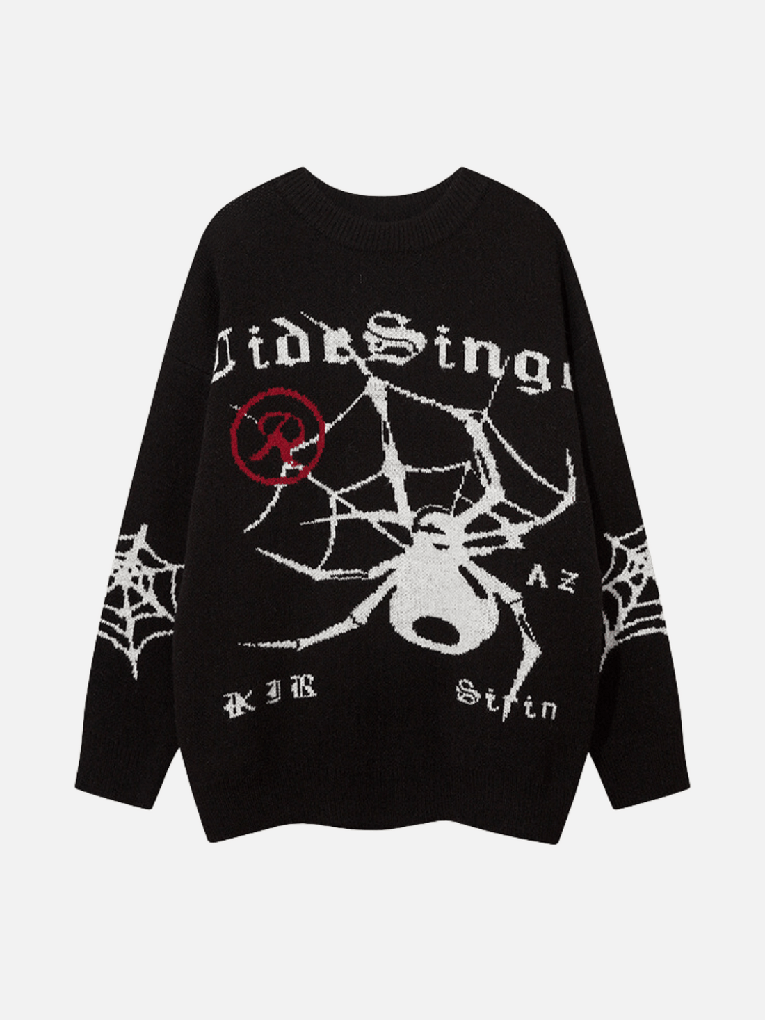 SIDESING - Oversized Graphic Sweater Black | Teenwear.eu