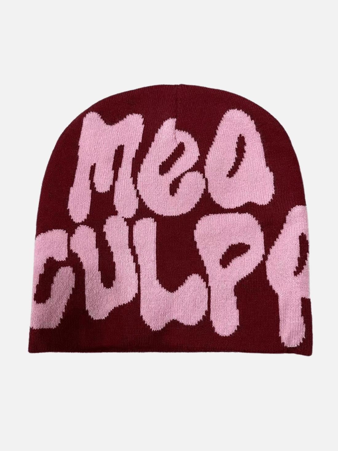 MEA CULPA - Graphic Beanie Dark Red One Size | TEENWEAR.EU