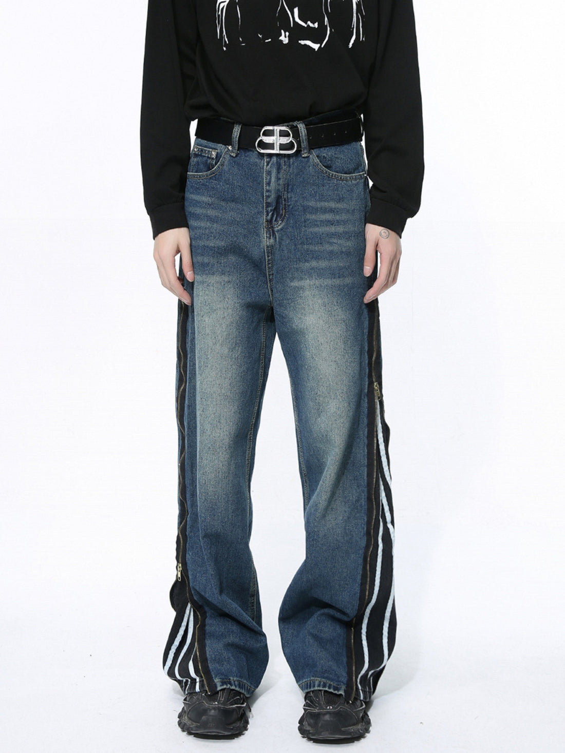 ZIPLERS - Flared Embroidered Zip Jeans | TEENWEAR.EU