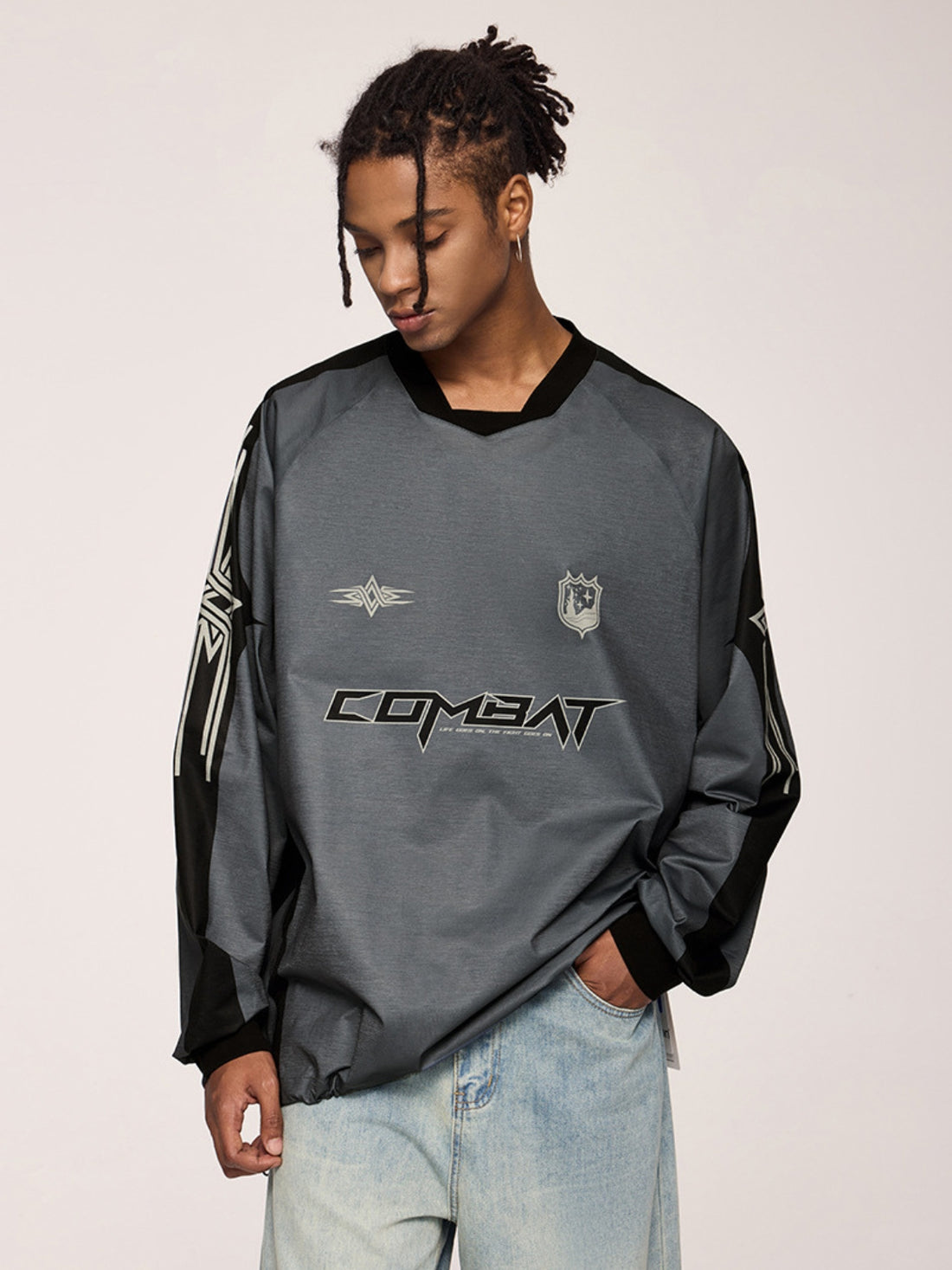 COMBAT - Oversized Graphic Long Sleeve Jersey | TEENWEAR.EU