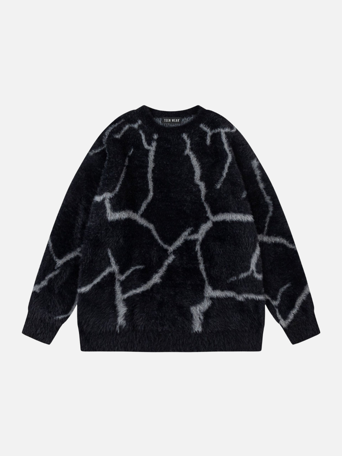 LIGHTNING - Oversized Graphic Sweater Black | TEENWEAR.EU