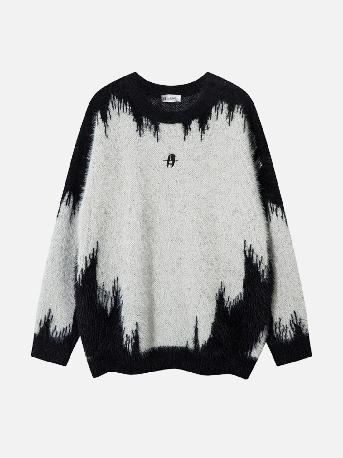 AMBROI - Oversized Embroidered Sweater Black | TEENWEAR.EU