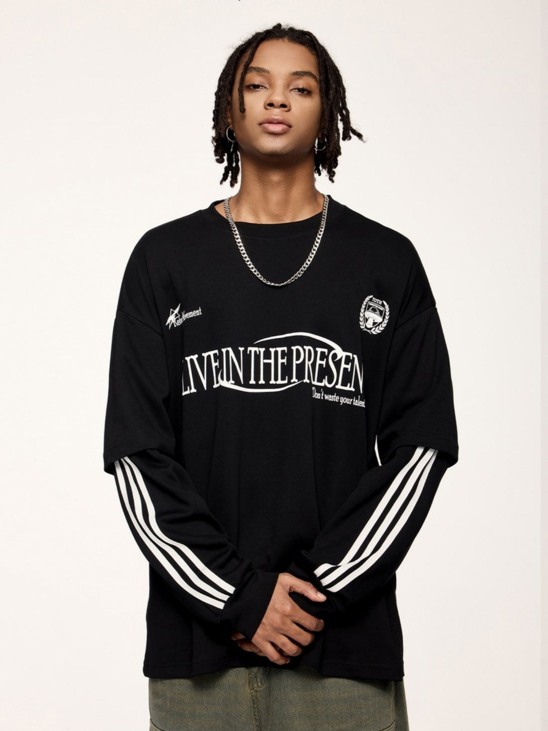 THE PRESENT - Oversized Graphic Long Sleeve T-Shirt | TEENWEAR.EU