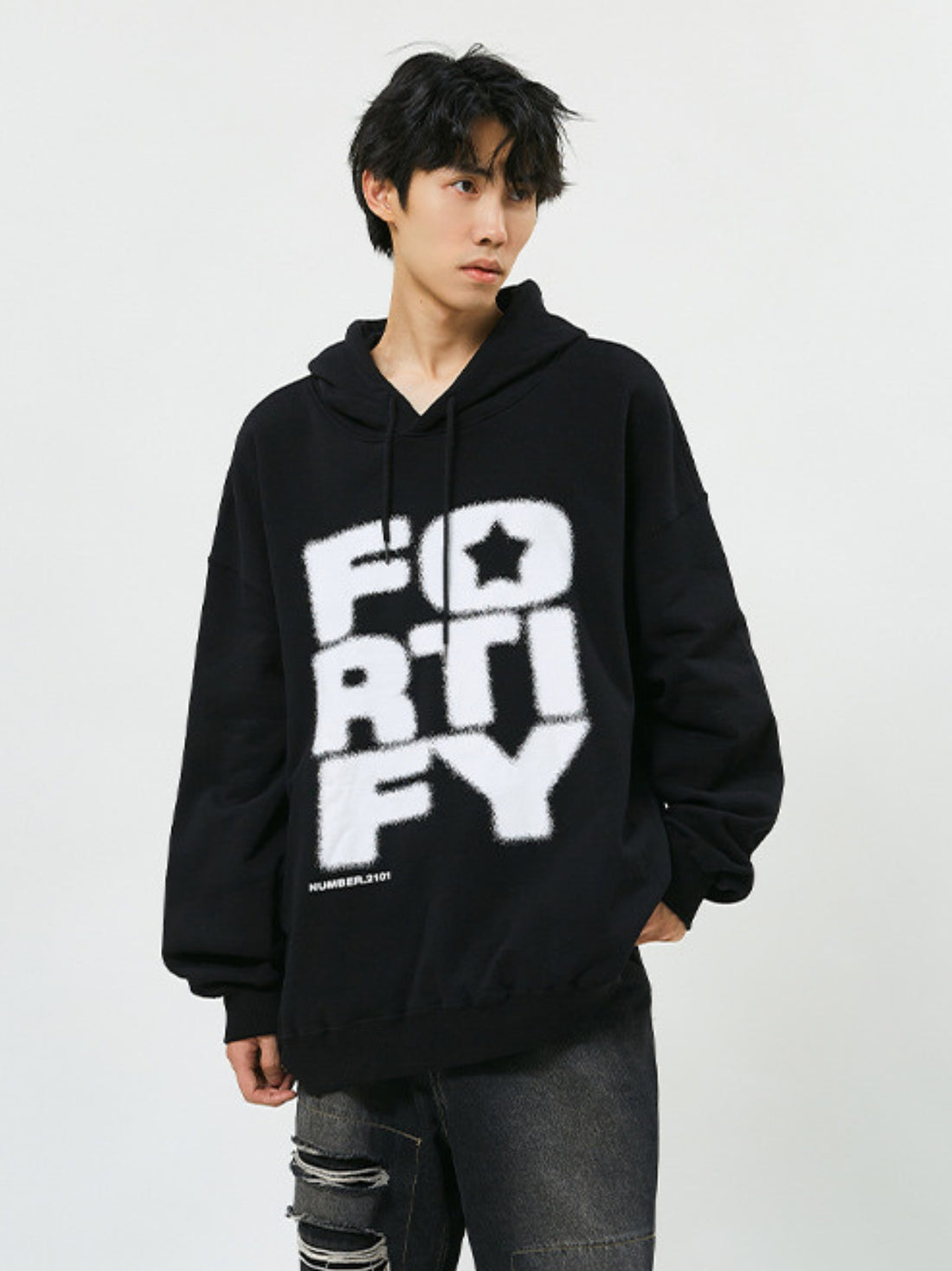 FORTIFY - Oversized Print Hoodie | Teenwear.eu