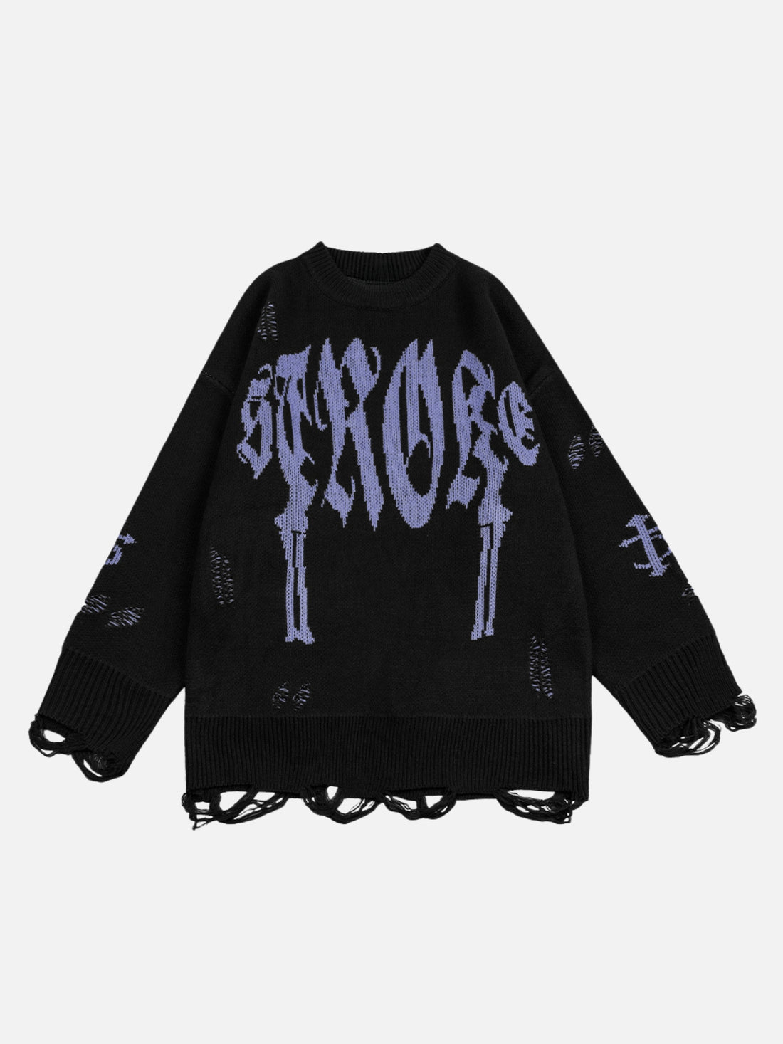 STRONGE - Oversized Graphic Sweater Black | TEENWEAR.EU