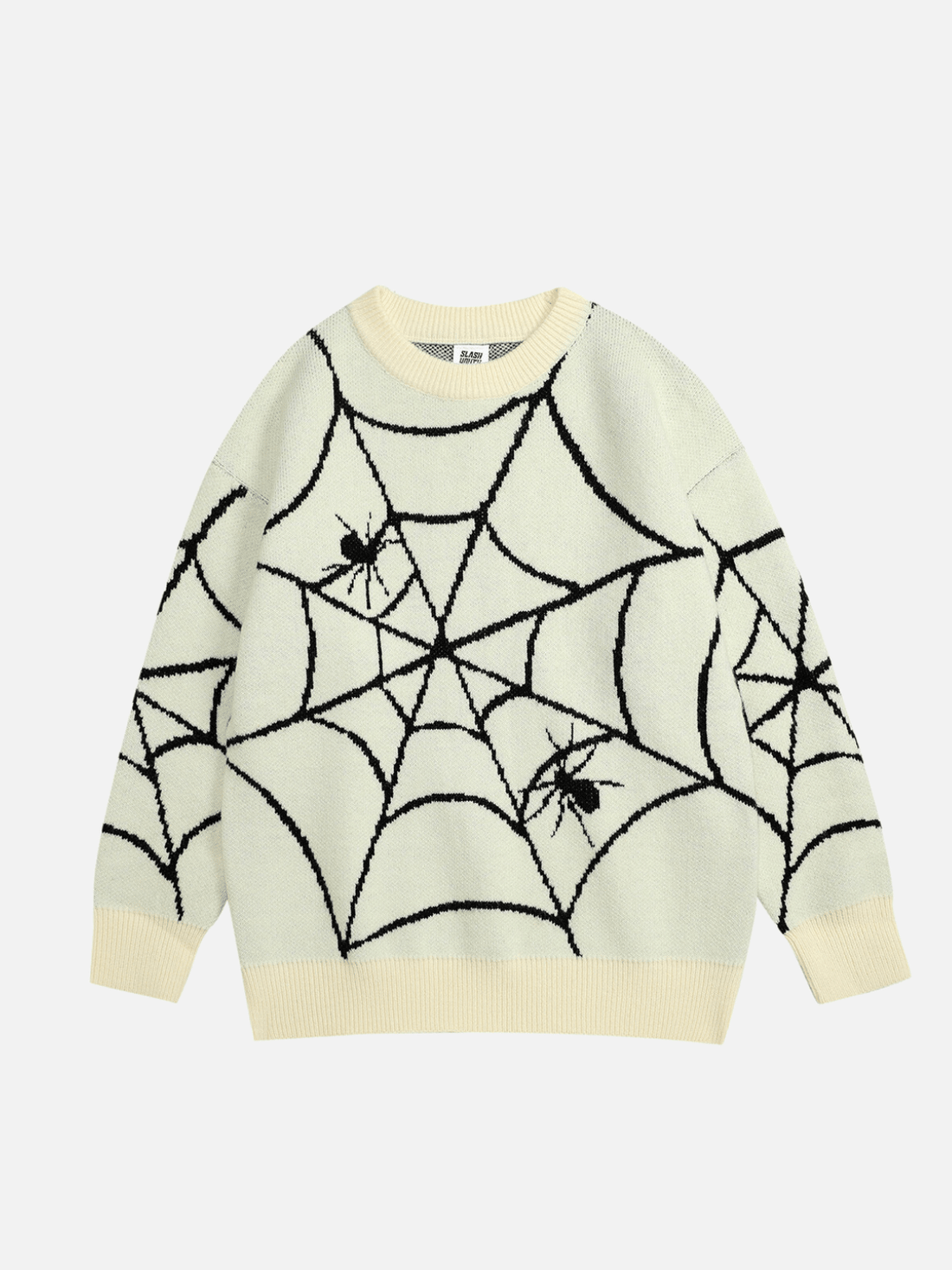 SPIDER WEB - Oversized Graphic Sweater White | Teenwear.eu