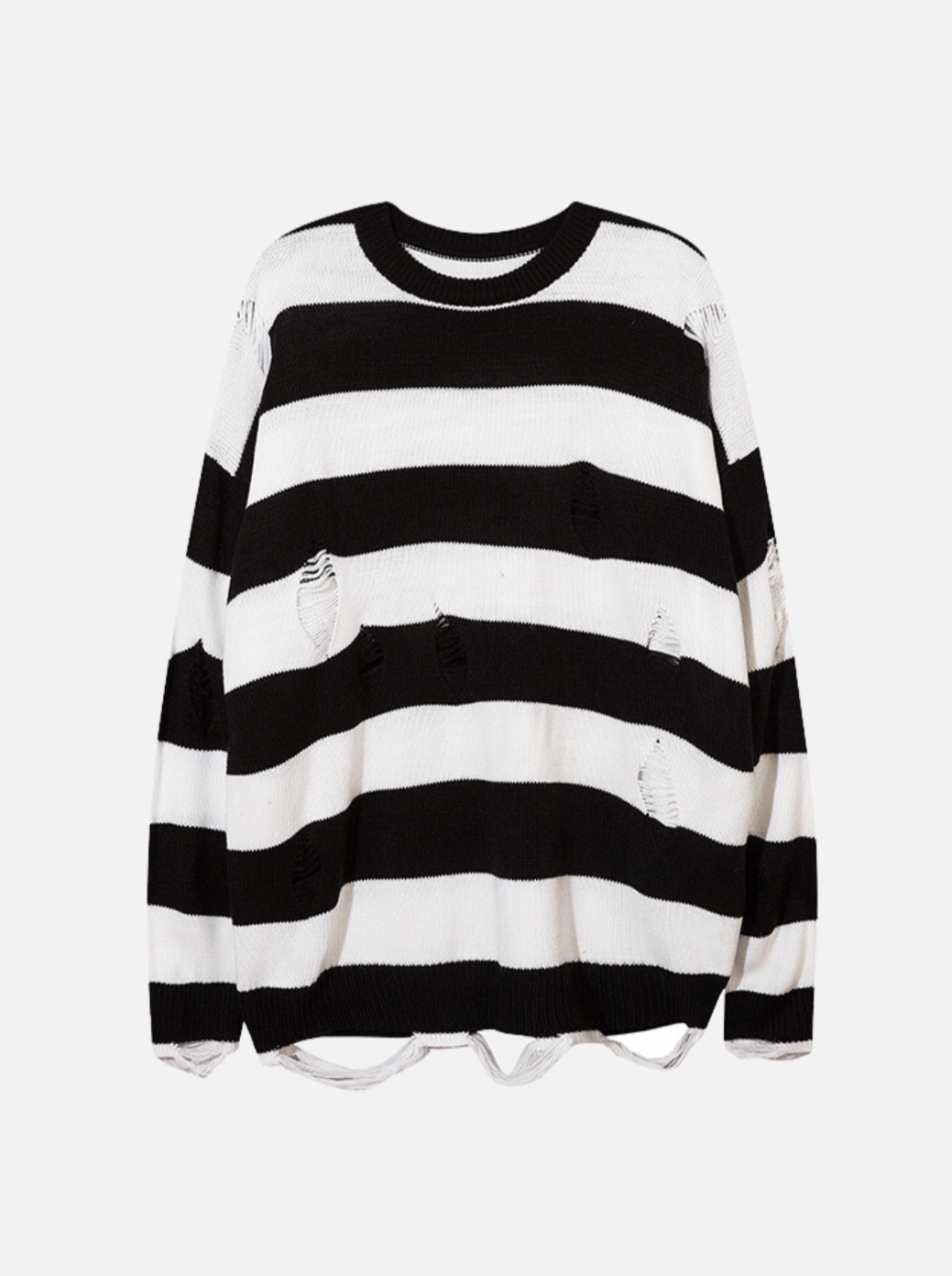 STRIPE - Oversized Ripped Sweater Green | TEENWEAR.EU