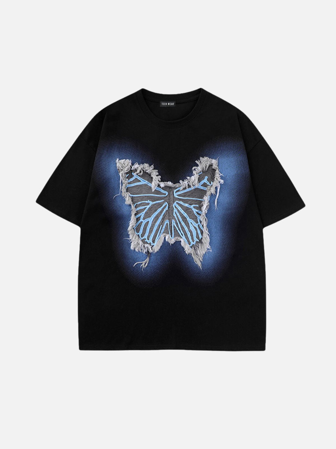 BLUTERRFLY - Oversized Print T-Shirt Black | TEENWEAR.EU