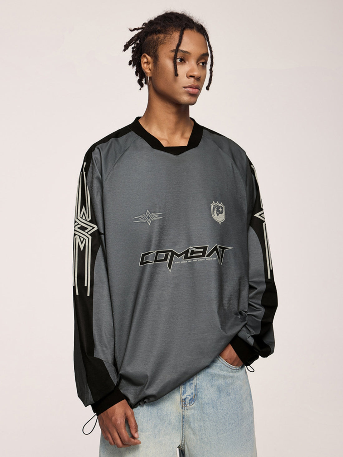 COMBAT - Oversized Graphic Long Sleeve Jersey | TEENWEAR.EU