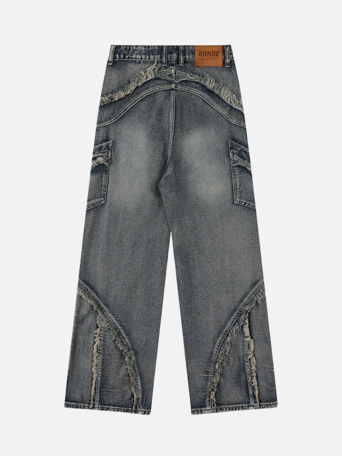 WAFLES - Baggy Embroidered Jeans Blue | TEENWEAR.EU