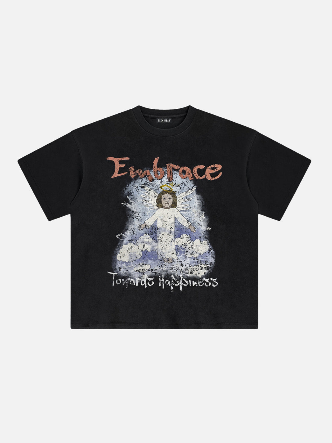 EMBRACE - Oversized Print T-Shirt Black | TEENWEAR.EU