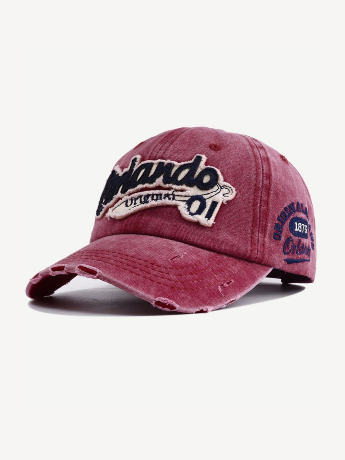 ORLANDO - Graphic Curved Cap Red 54-60cm | TEENWEAR.EU