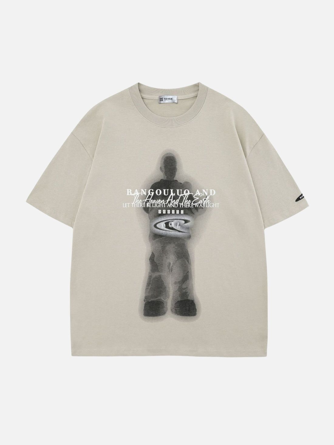 PEARSON - Oversized Print T-Shirt Beige | TEENWEAR.EU