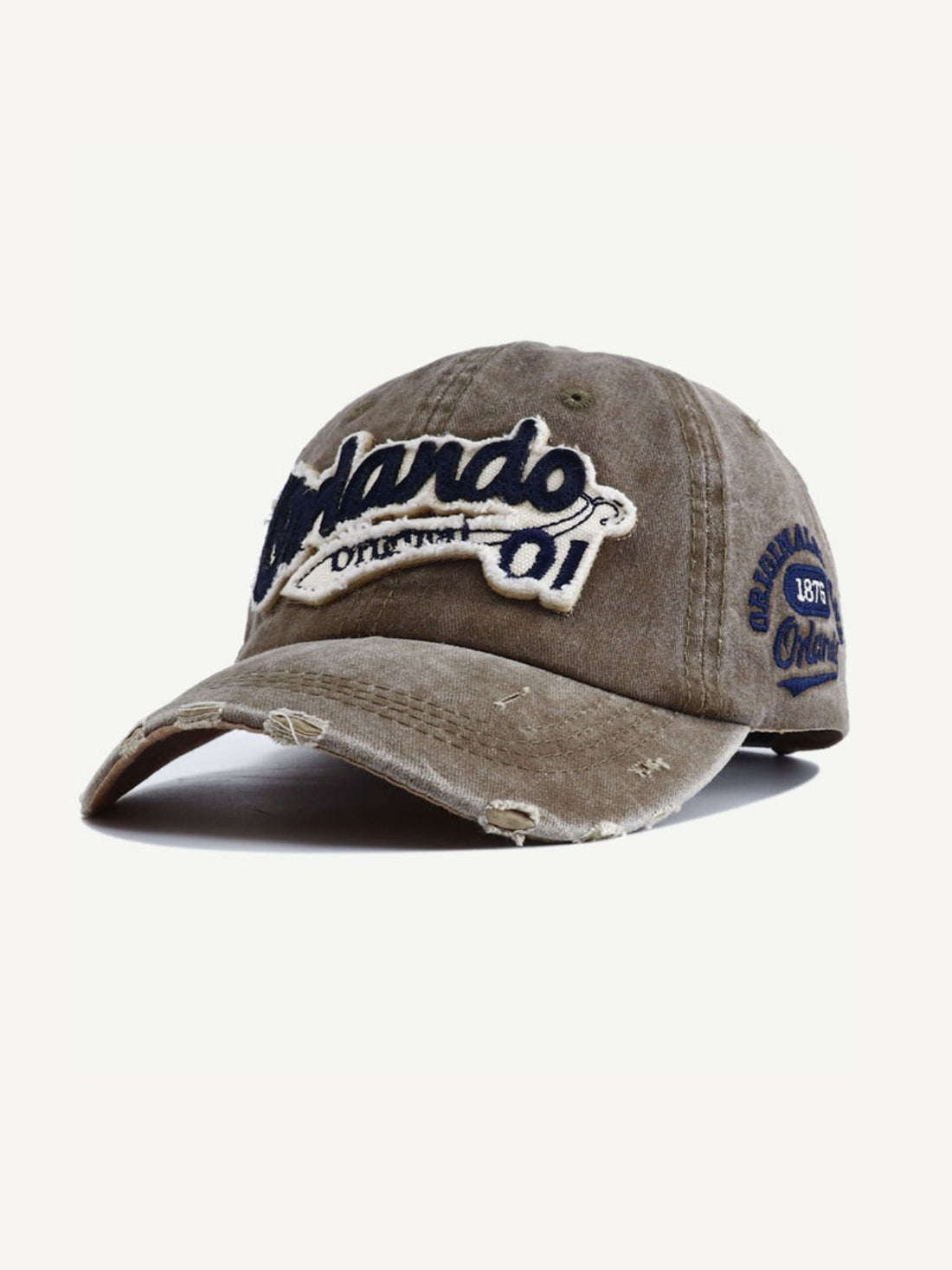 ORLANDO - Graphic Curved Cap Brown 54-60cm | TEENWEAR.EU