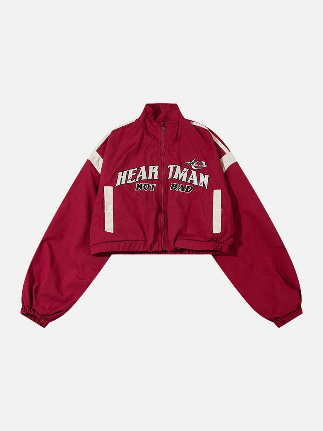 HEARTMAN - Oversized Graphic Cropped Jacket Red | TEENWEAR.EU