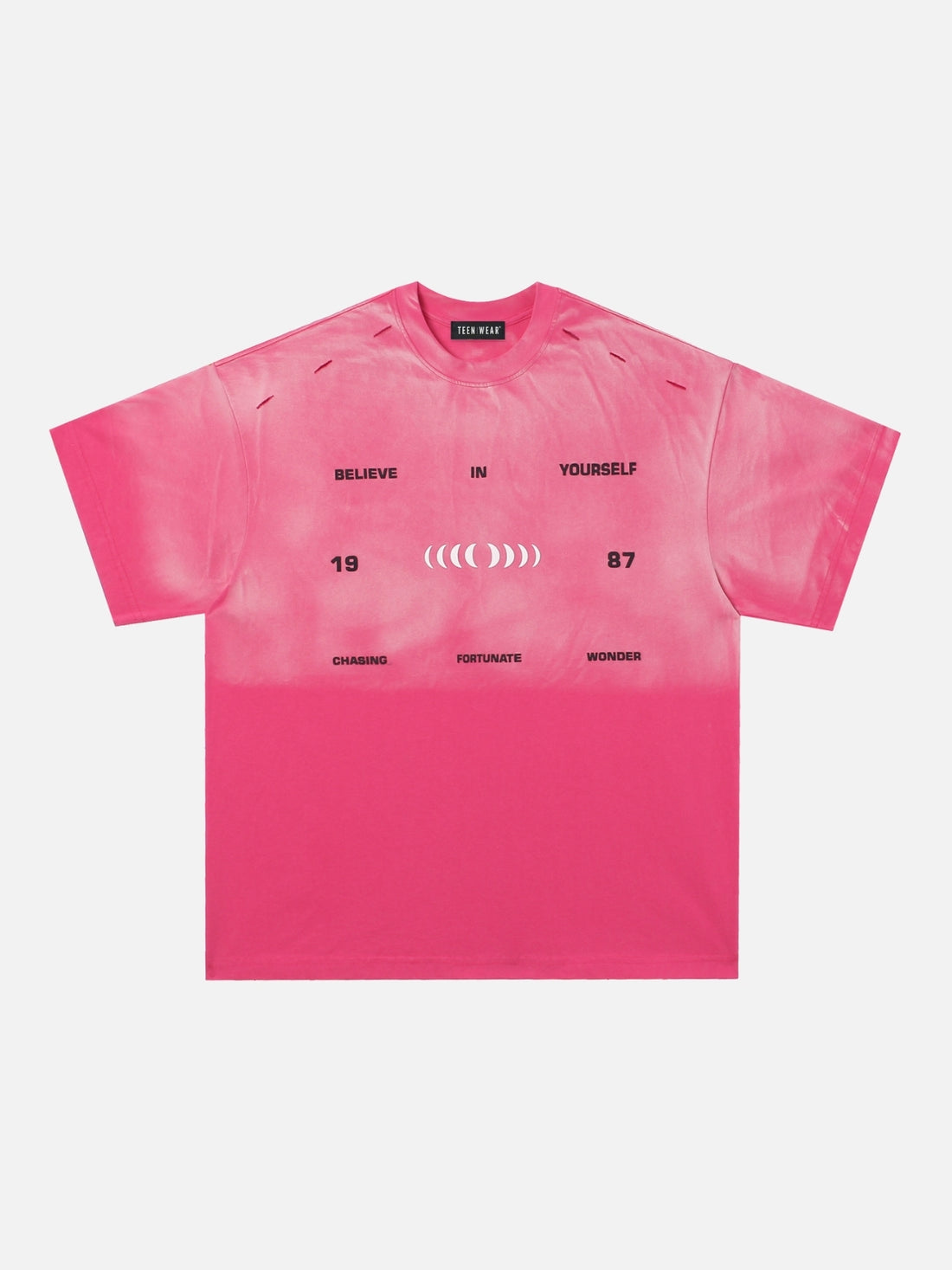 FORTUNATE - Oversized Print T-Shirt Pink | TEENWEAR.EU