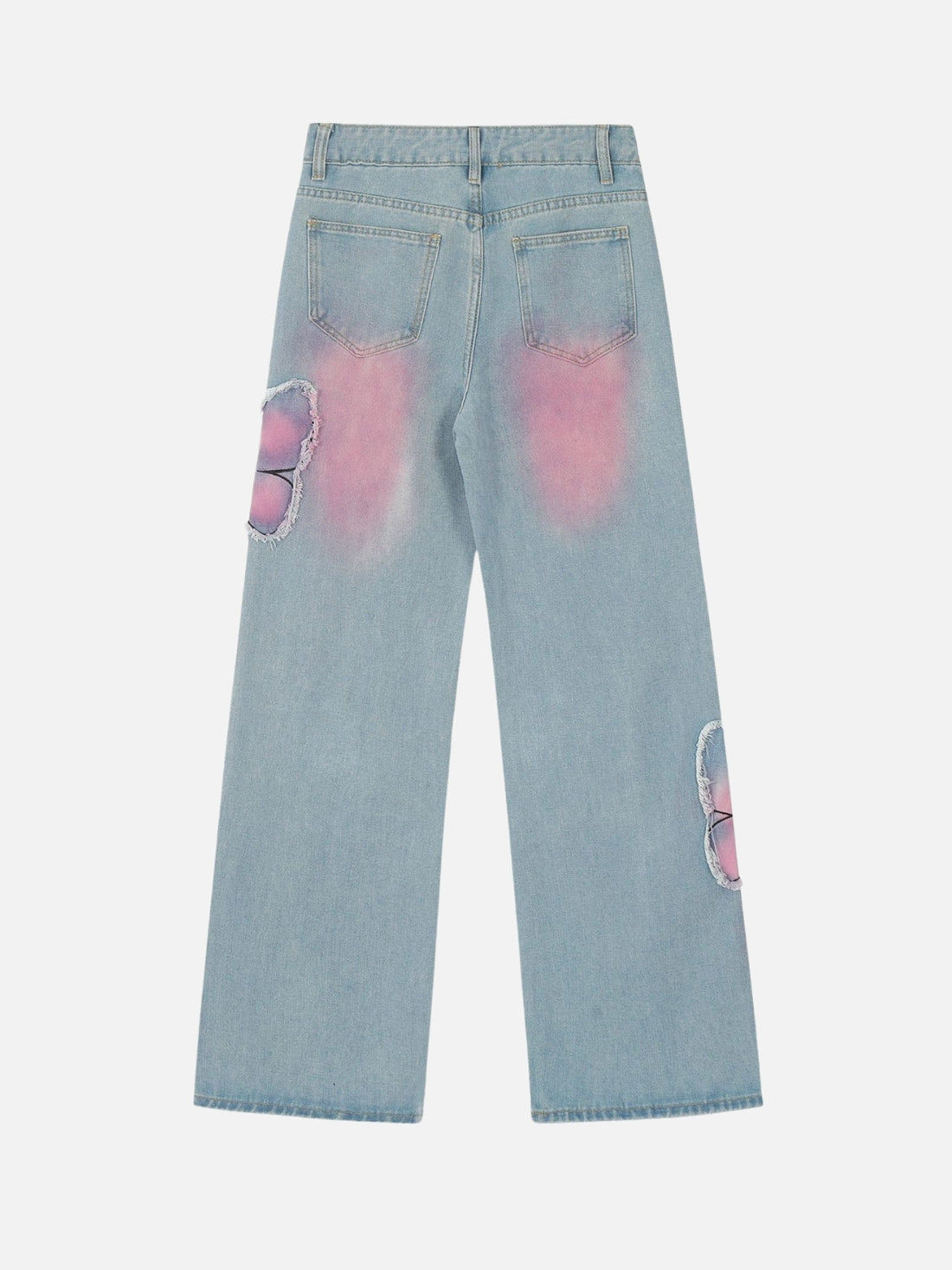 BUTTERFLY - Loose Embroidered Graphic Jeans Blue | TEENWEAR.EU