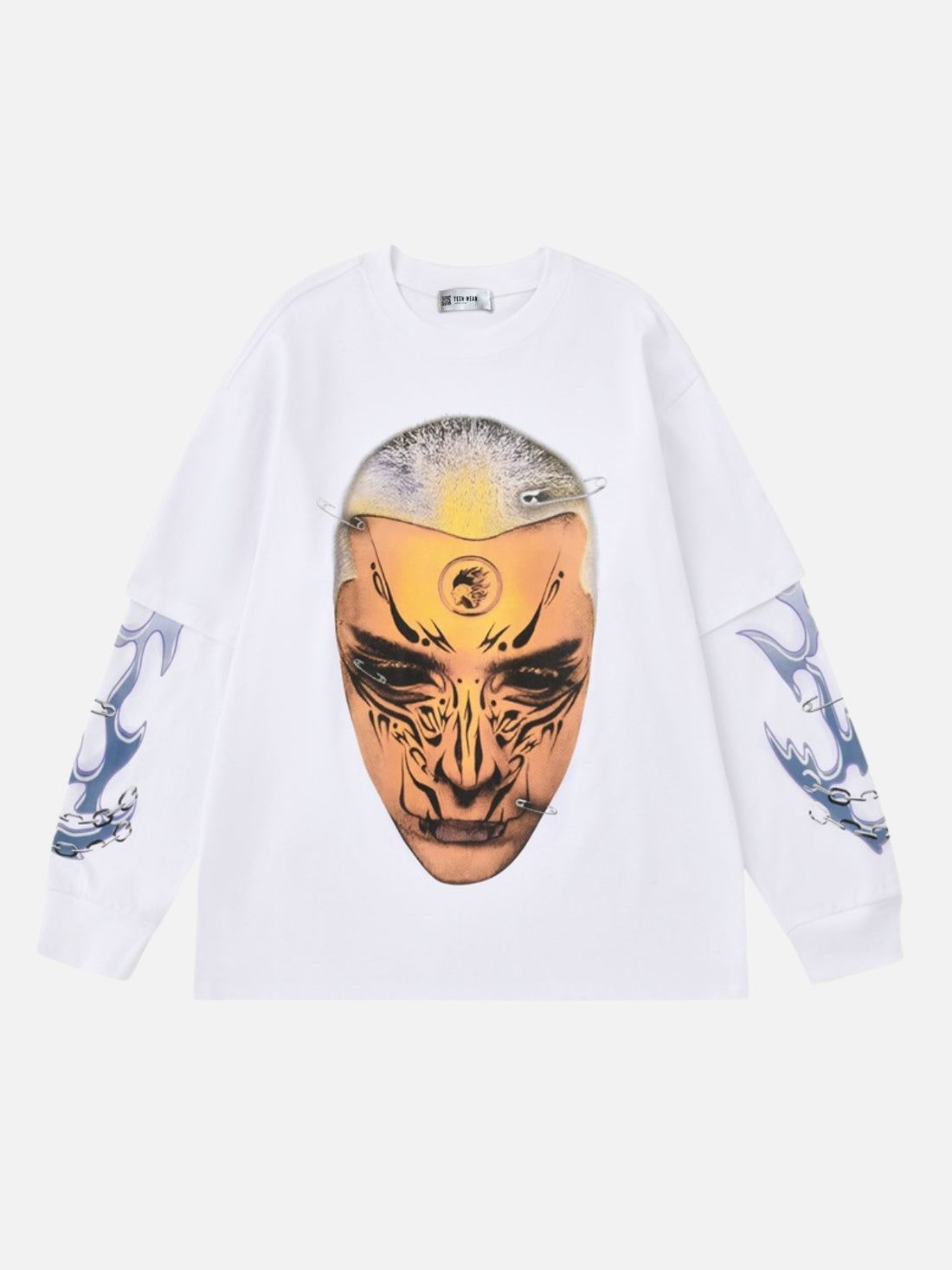 FLAMY HEAD - Oversized Print Long Sleeved T-Shirt Black | TEENWEAR.EU